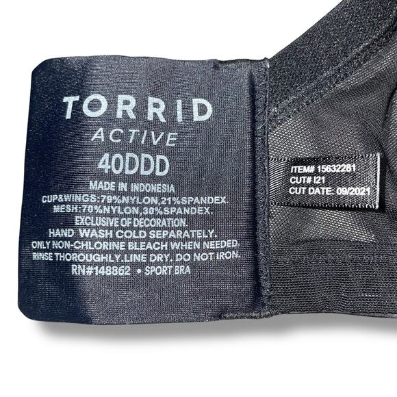 Torrid Active 40DDD Sports Bra 40F Underwire Smoke Print Run High Impact Purple - Picture 5 of 14